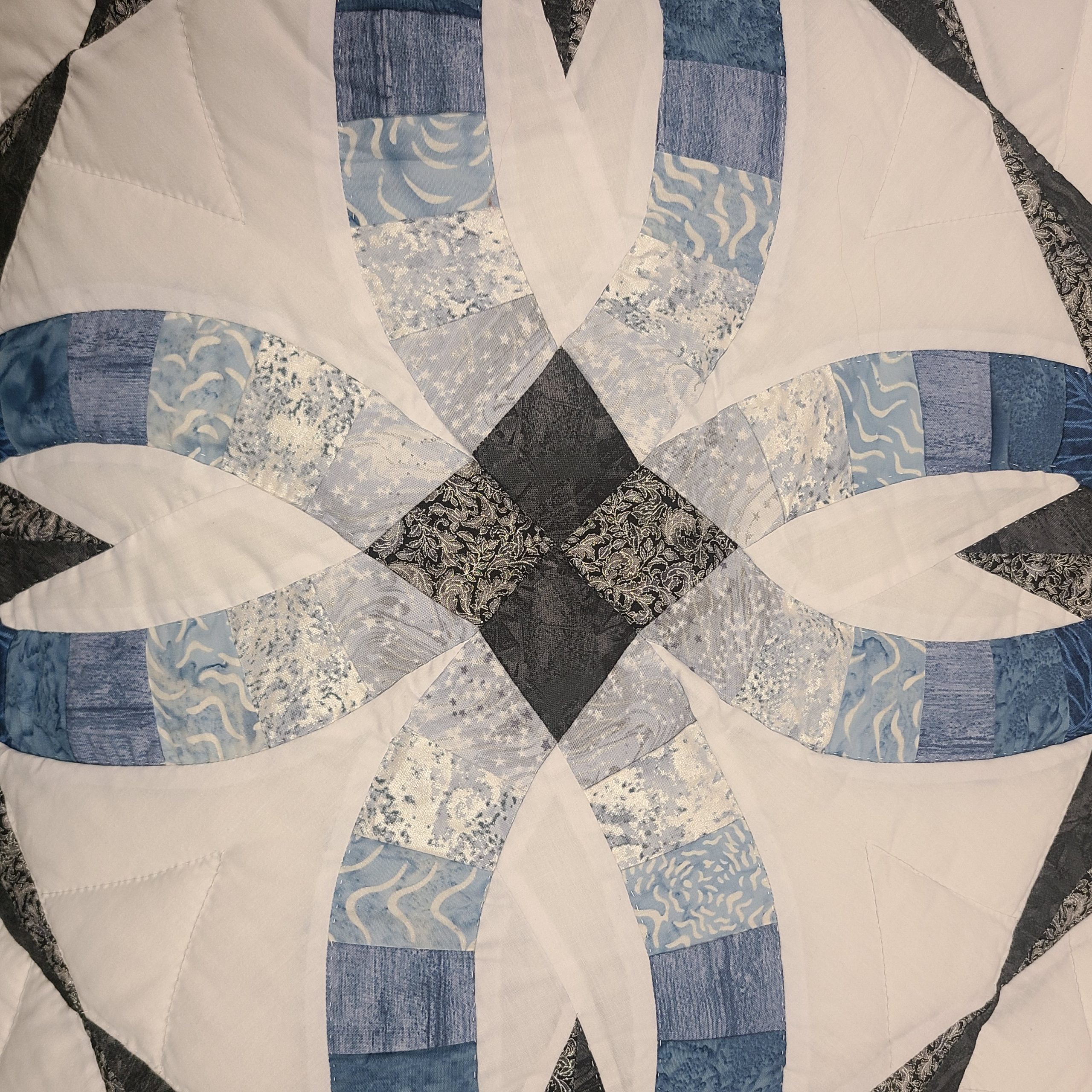 Blue wedding clearance ring quilt