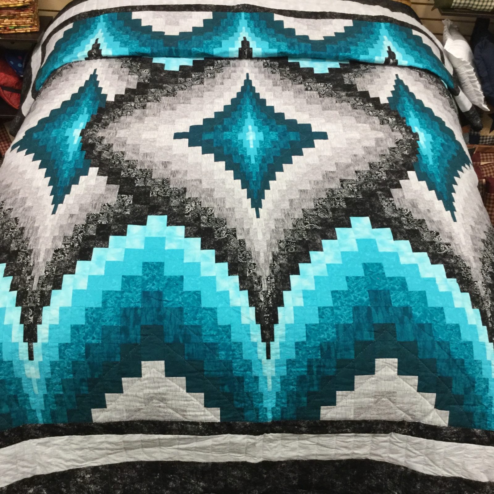 Bargello Wave Quilt | Queen | Family Farm Handcrafts