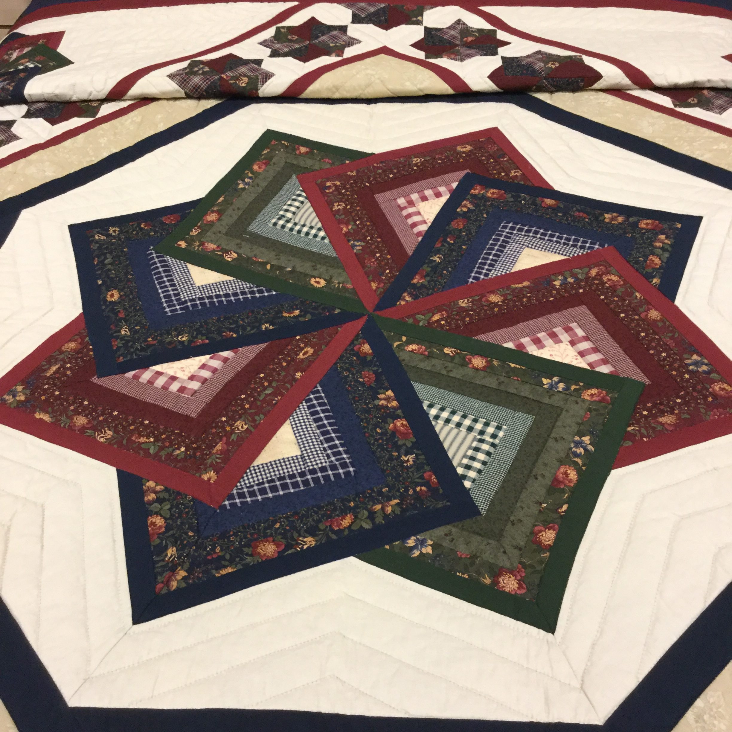 Spin Star Quilt Queen Family Farm Handcrafts Handmade