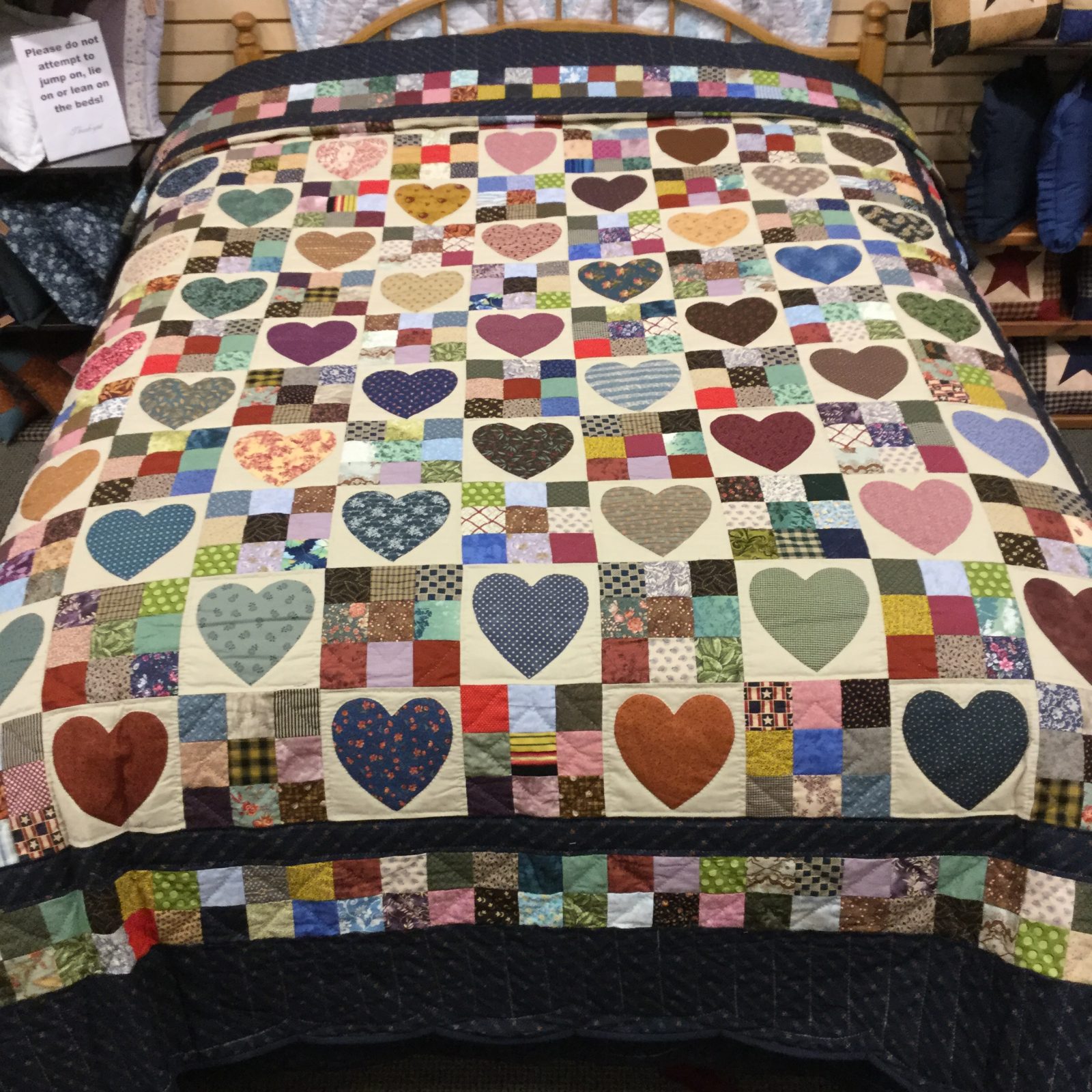 Country Hearts Quilt - Queen ~ Family Farm Handcrafts