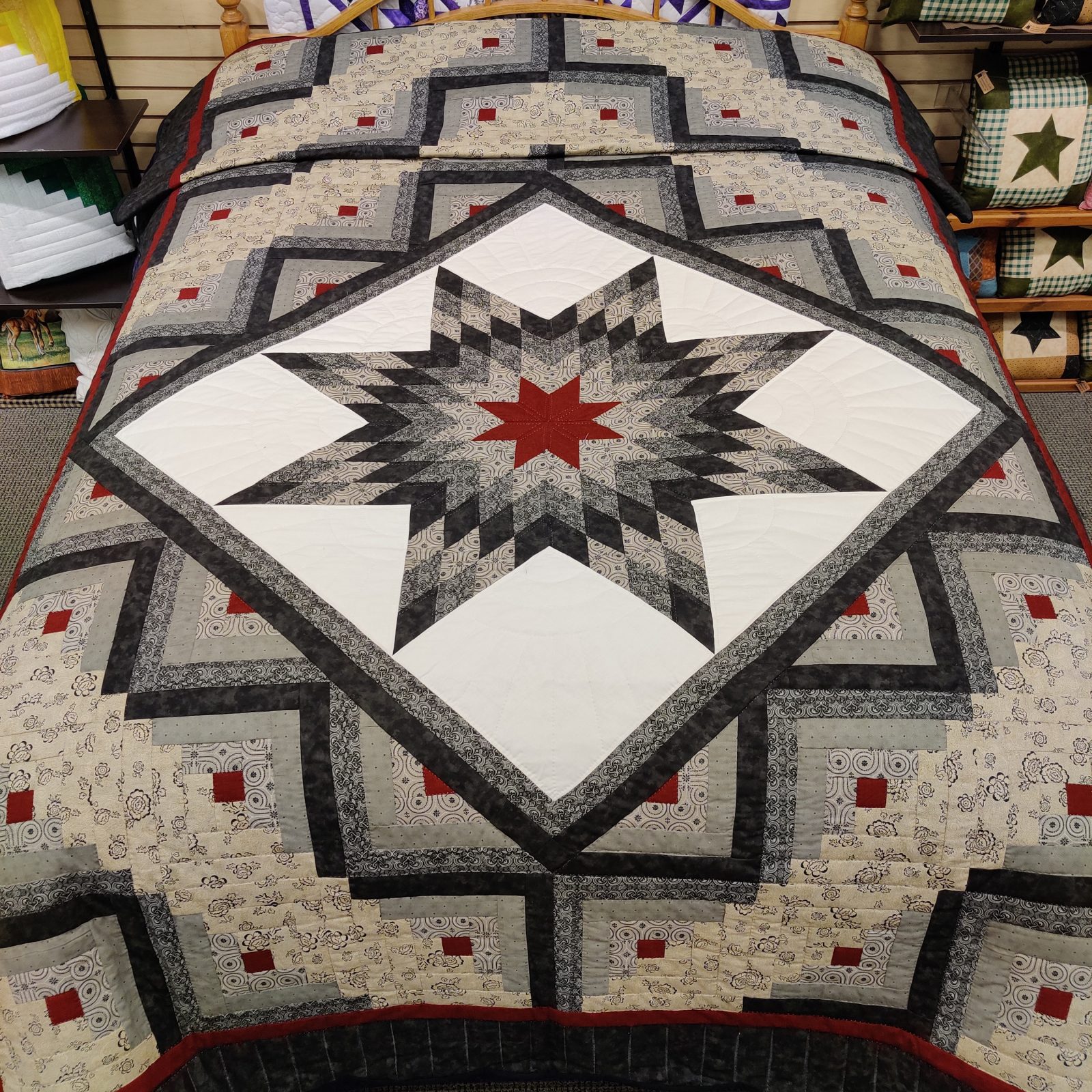 Lone Star Log Cabin Quilt Pattern By Claire Field