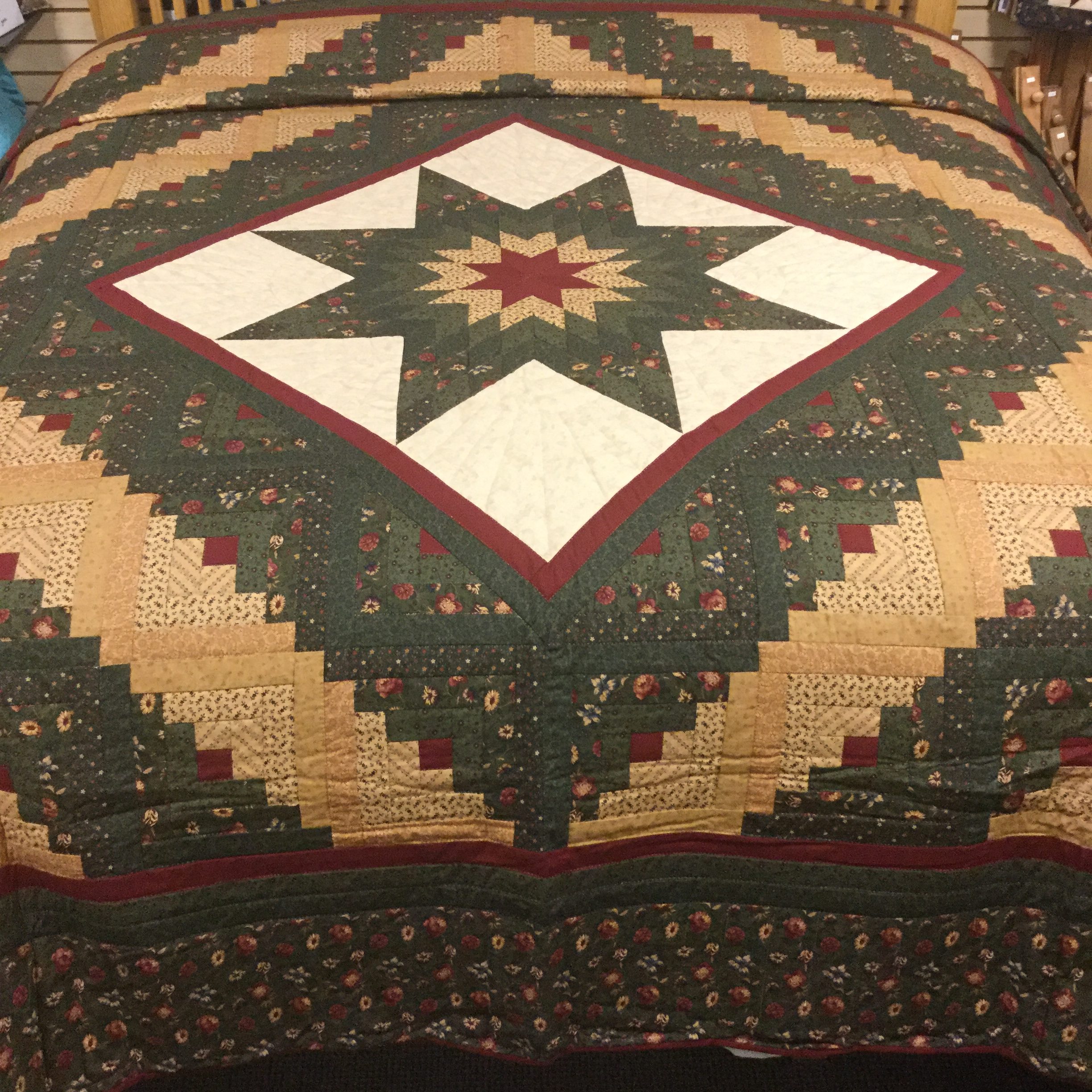 quilts-for-sale-log-cabin-lone-star-amish-quilt-king-sized-quilts