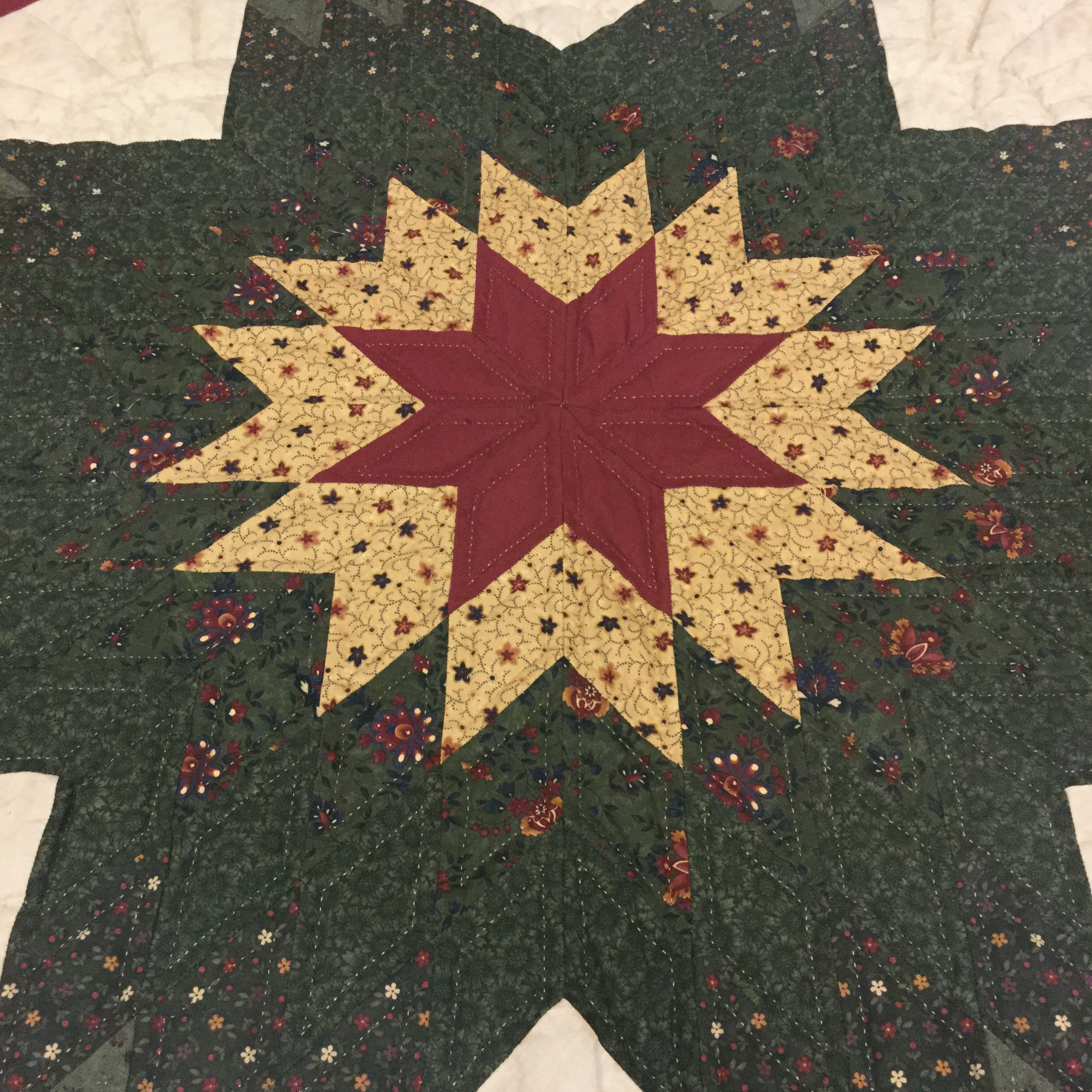 Log Cabin Lone Star Quilt Family Farm Handcrafts Twin