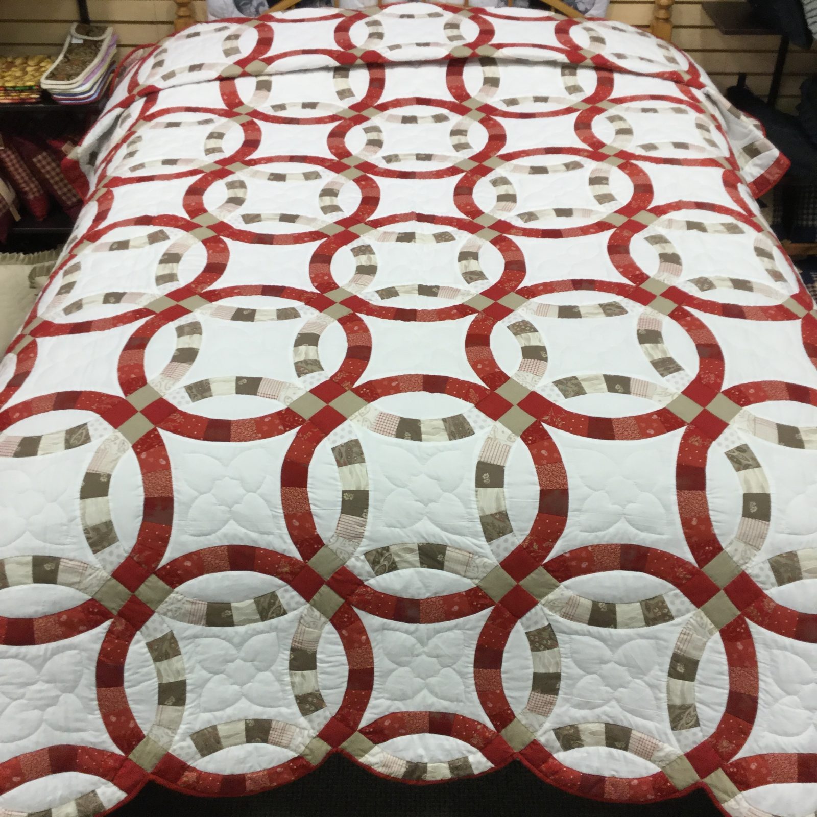 Wedding Ring Quilt Family Farm Handcafts Queen