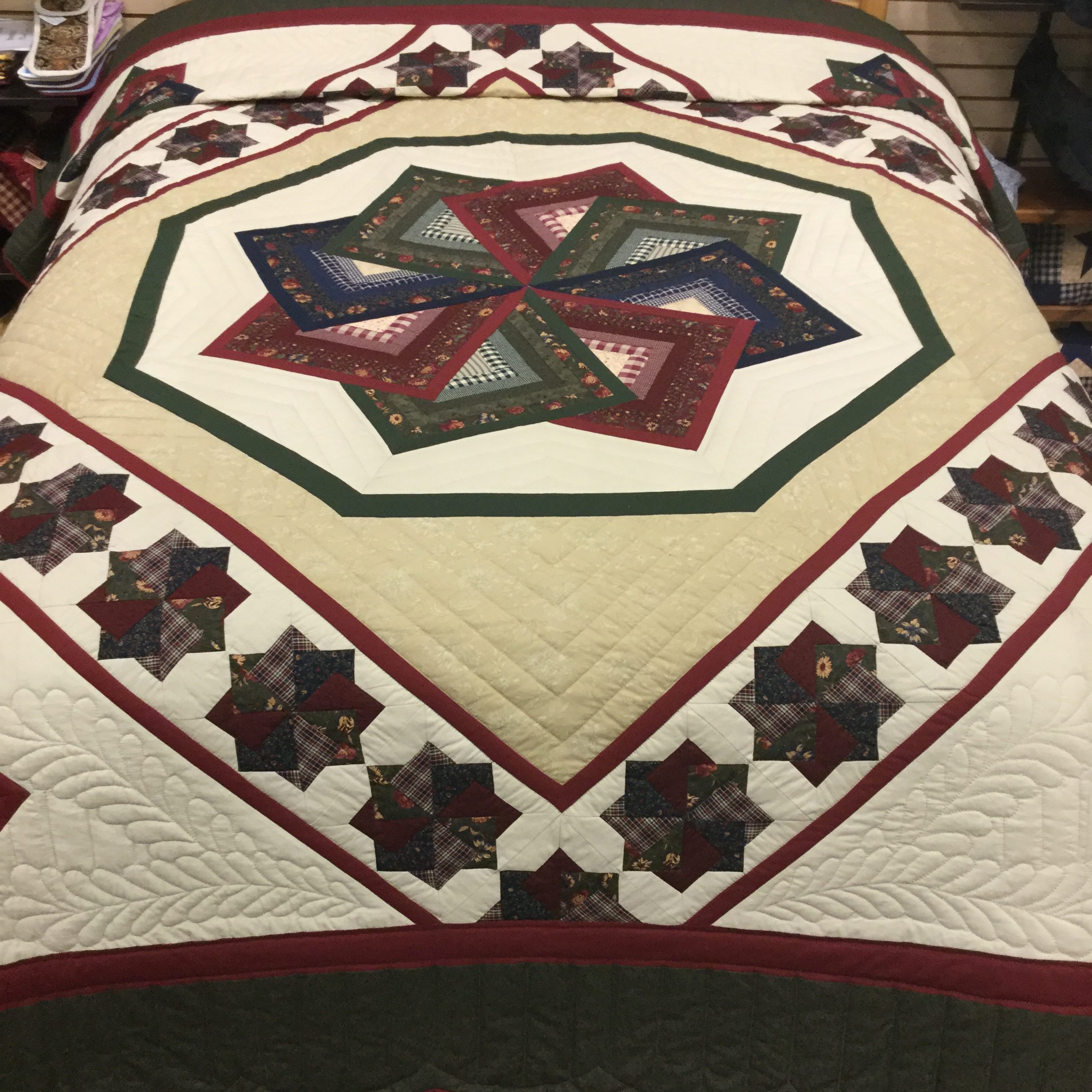 Spin Star Quilt Queen Family Farm Handcrafts Amish Made