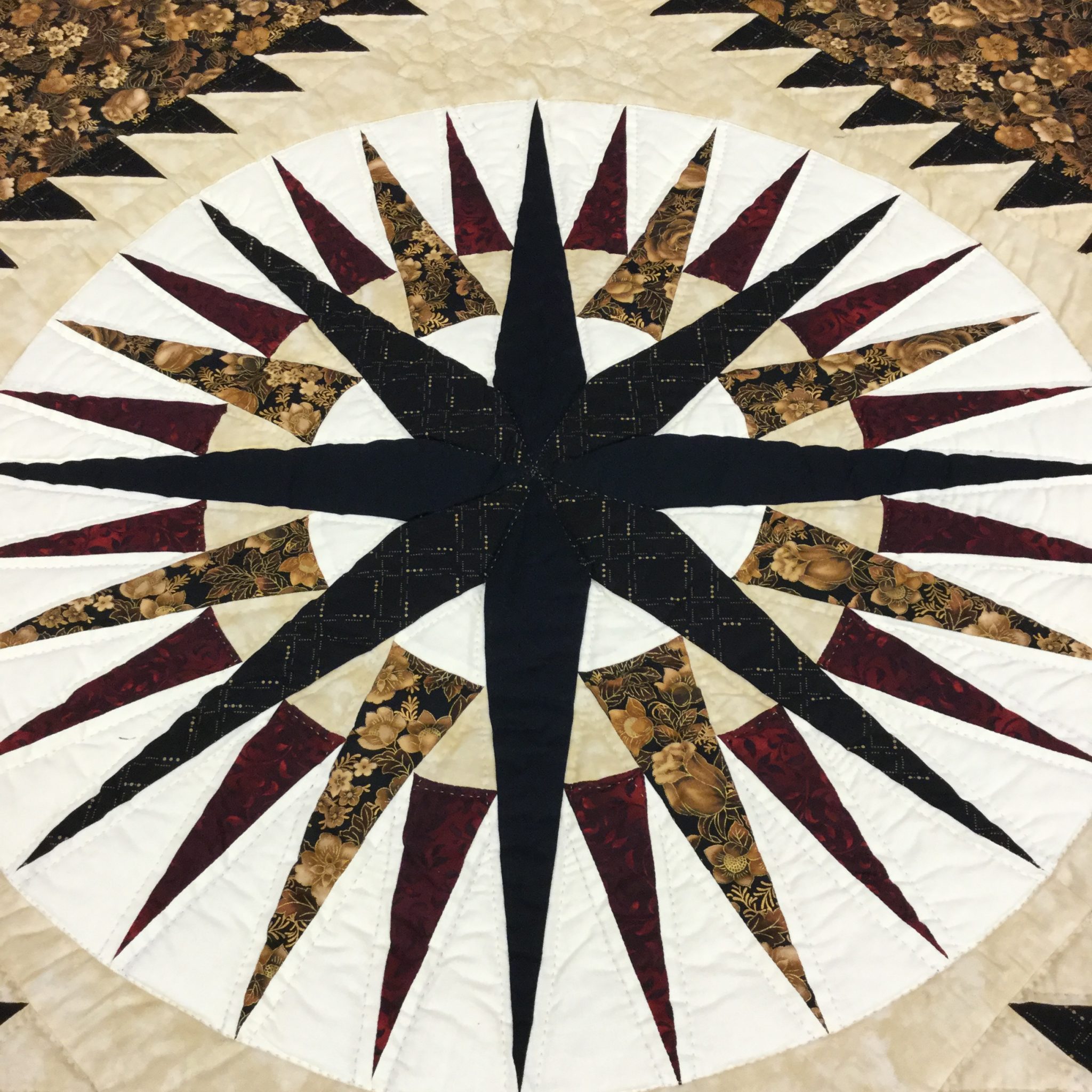 Mariner's Compass Quilt-Queen ~ Family Farm Handcrafts