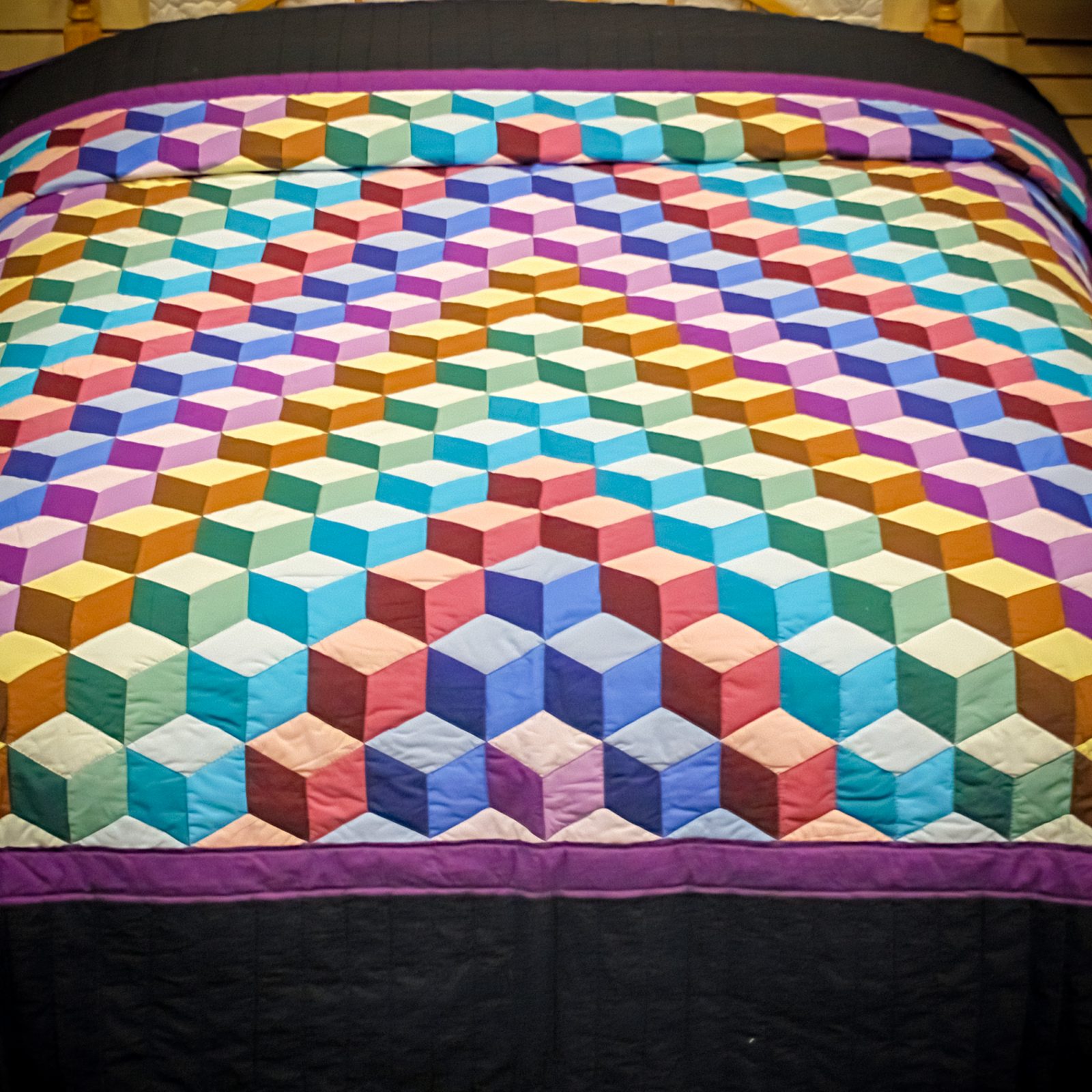 Amazing Tumbling Blocks Quilt Pattern Access Here 